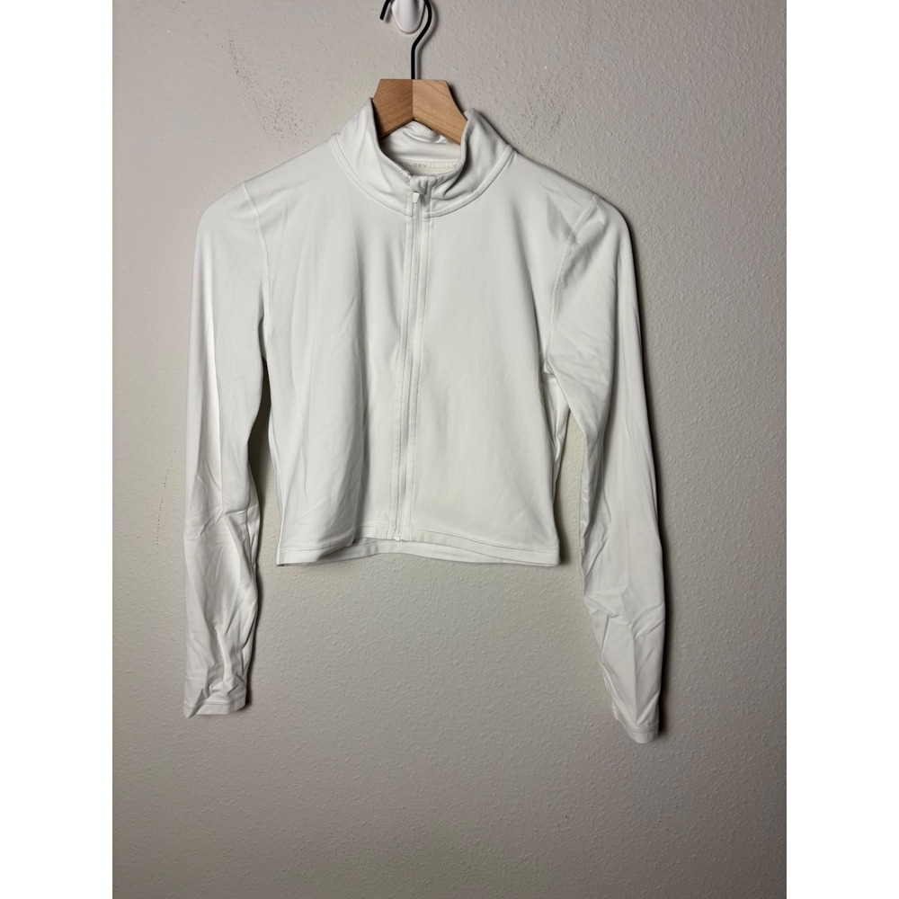 Aritzia Golden BUTTER Limit Zip Longsleeve Mockneck Jacket White Size M